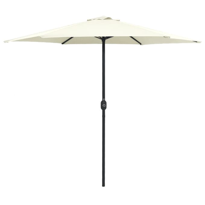 vidaXL - Parasol - met - aluminium - paal - 270x246 - cm - zandwit