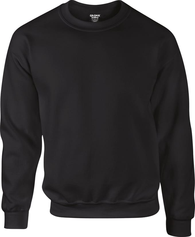 Russell - Crewneck Unisex Sweatshirt - Black maat S