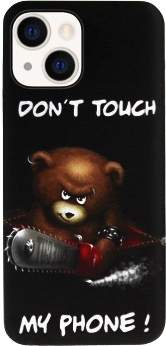 ADEL Siliconen Back Cover Softcase Hoesje Geschikt voor iPhone 14 Plus - Don't Touch My Phone Beren