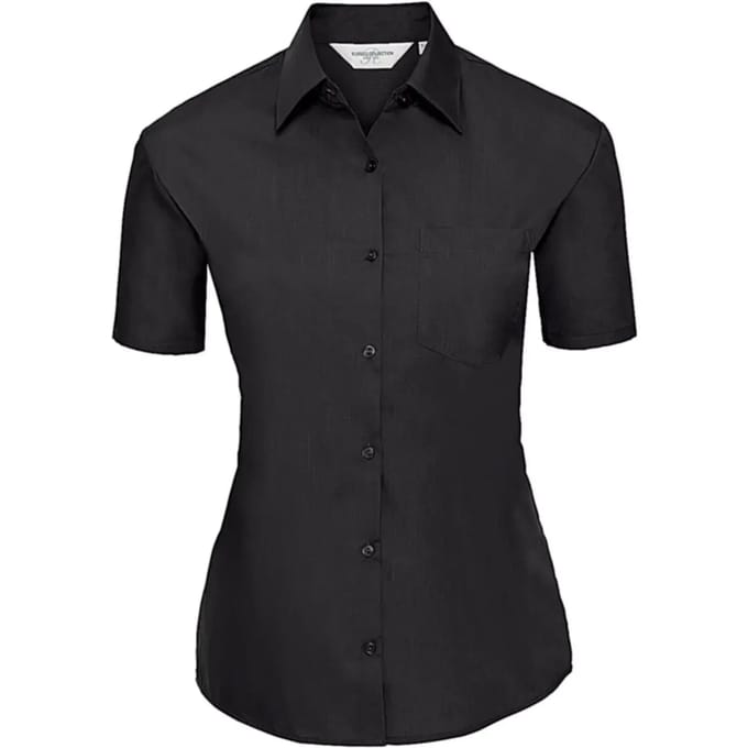 Korte mouwen popeline blouse voor dames Russell Athletic