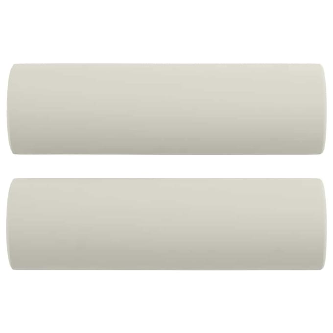 vidaXL - Sierkussens - 2 - st - 15x50 - cm - fluweel - crèmekleurig