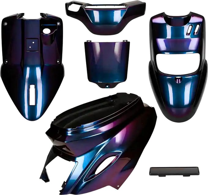 Kappenset MBK Booster, Yamaha BWs Cameleon blauw paars (vanaf 2004)