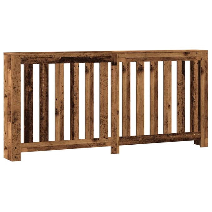 Radiatorafdekking met Vintage Houtlook 175 x 20 x 82 cm Materiaal op Houtbasis