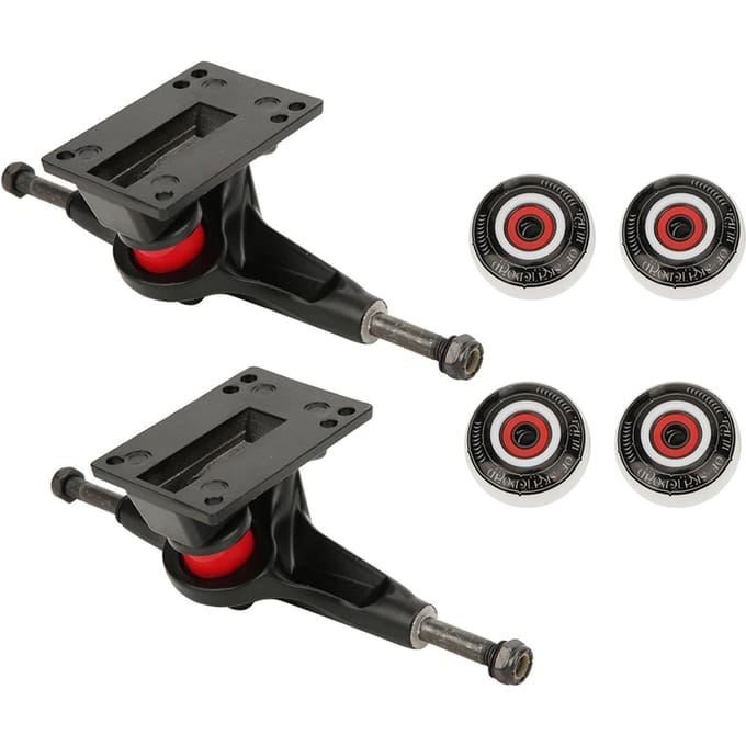 Kwaliteit Dubbel Gebogen Skateboard Wiel Beugel Brug Set Kit Accessoire Combinatie gray