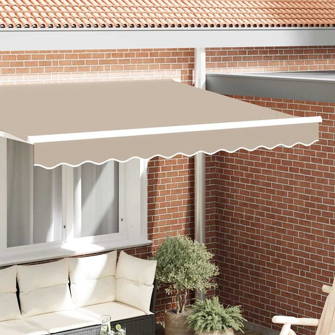 vidaXL - Vervangvolant - voor - zonnescherm - voor - 2,5 - m - Beige - Polyester