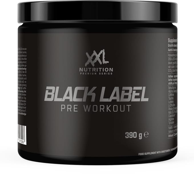 XXL Nutrition Black Label Pre-Workout Apple Pear 30 Doseringen