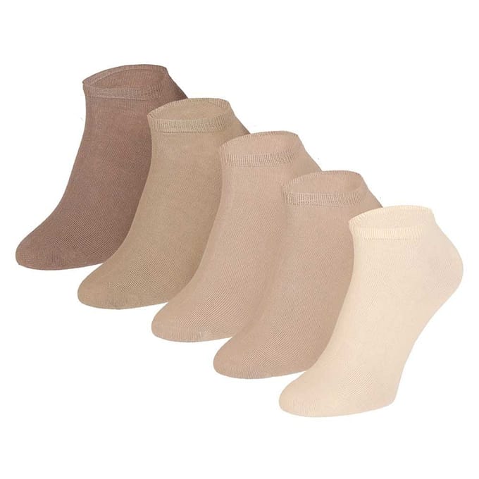 Heren Sneakersokken - Beige - 5-Pak - Beige / 43/46