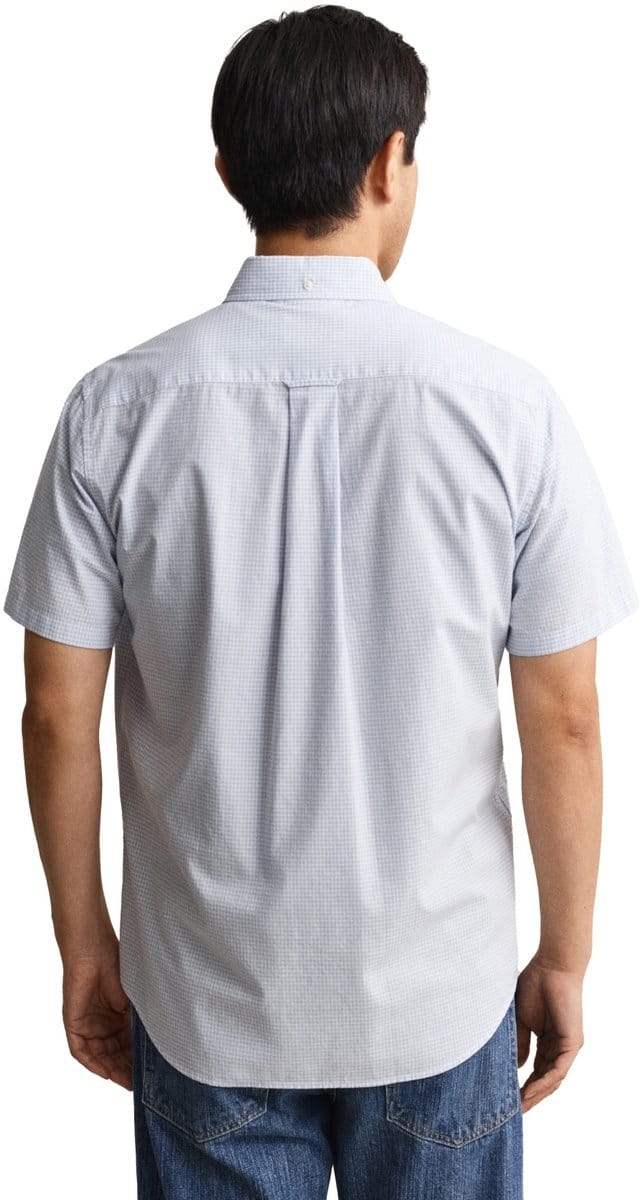 Gant overhemd blauwe ruitjes button down