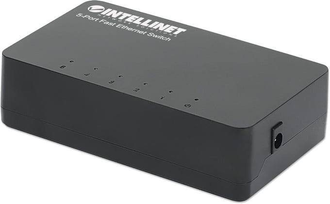 Desktop 5-Poorts Fast Ethernet Switch Zwart voor Thuis en Kantoor