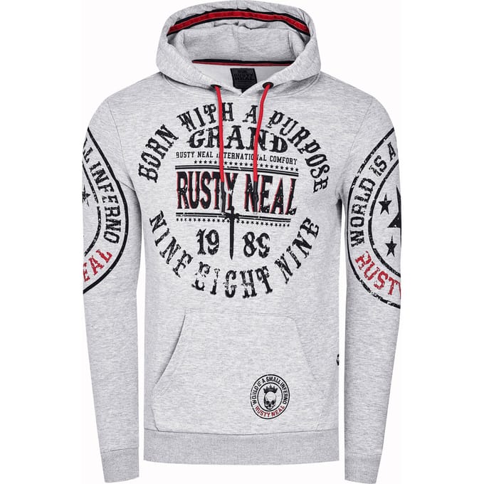 Streetwear trui met capuchon en prints
