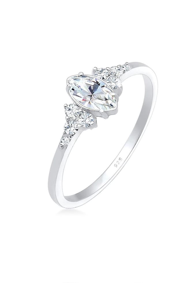 Elli - Ring - Dames Valentijn Marquise met Kristallen in 925 Sterling Zilver - Dames