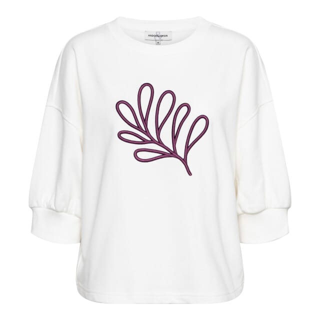 &Co Woman LEAF - Sweater - XL - Wit