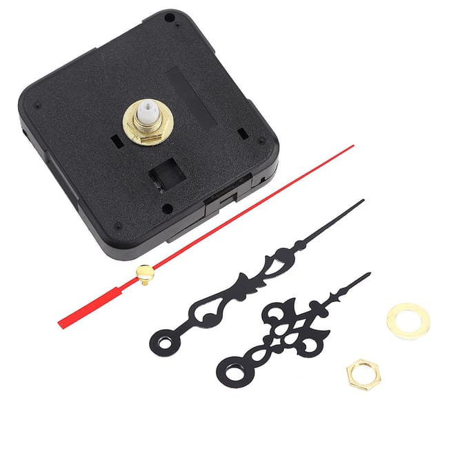 Zwart DIY Mechanisme Quartz Uurwerk Onderdelen Vervanging Reparatie Gereedschap Set Kit wit