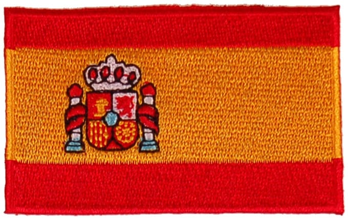 Strijkapplicatie/Patch - Vlag Spanje - 8x6cm