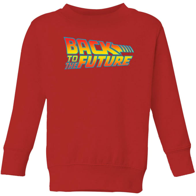 Back To The Future Classic Logo Kids' Sweatshirt - Red - 146/152 (11-12 jaar)