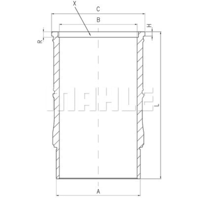 Voering, cilinderkop MAHLE 001 LW 00142 001
