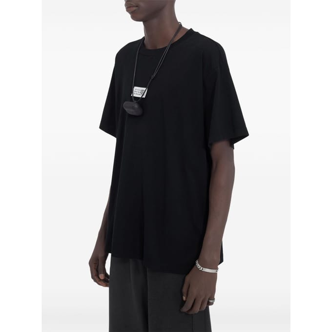 mm6 maison margiela t-shirt zwart man print logo