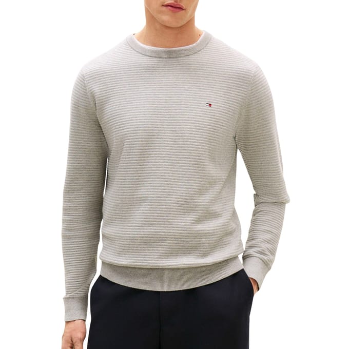 Tommy Hilfiger Seasonal Structure Crewneck Light Grey Heather Taglia: M | Maglioni a maglia Outlet | Uomo | Grigio