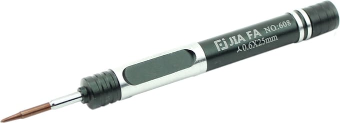 Let op type!! JIAFA JF-608-03 Tri-punt 0.6 reparatie schroevendraaier voor iPhone 7 & 7 Plus & Apple Watch(Black)