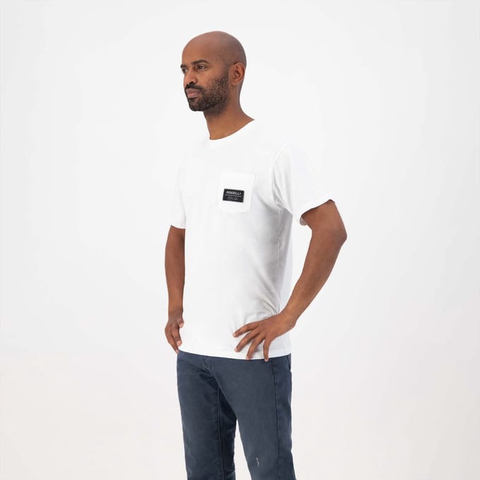 Rogelli Pocket Heren Sportshirt - Korte Mouw - Wit