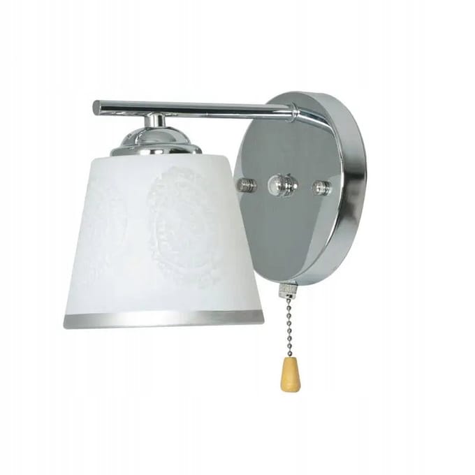 Klassieke Wandlamp met Schakelaar - Metaal & Glas