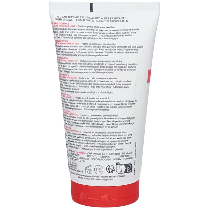 Uriage Toléderm Control Make-up Removing Milky Gel Intolerant to Sensitive Skin 150