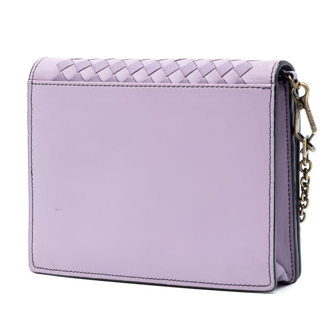 Tweedekans Nappa Intrecciato Studded Wallet On Chain