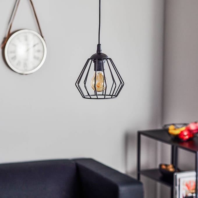 HELAM Hanglamp Agat zwart, 1-lamp