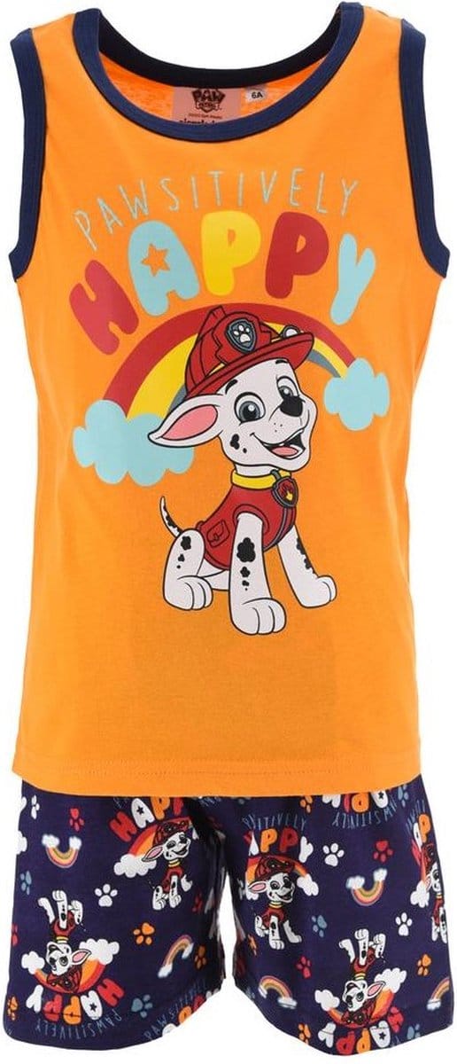Paw Patrol shortama - maat 98 - blauw / oranje - Marshall pyjama
