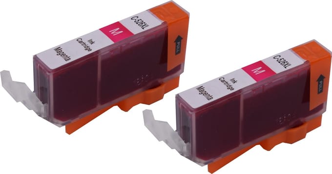 KATRIZ® huismerk inkt voor|Canon CLI-526M |11ml | ( 2stuks) - Met chip