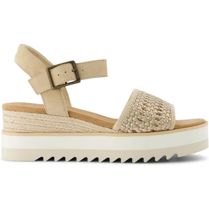 Toms Diana 10021959 champagne metallic basket