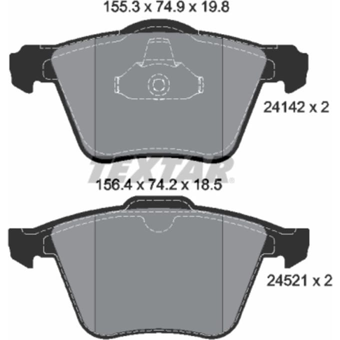 Remblokset TEXTAR 2414201, voor
