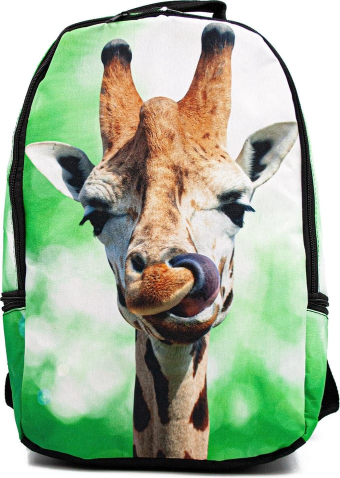 Pia Soft Toys - Giraf rugzak 42 cm x 28 cm x 12 cm
