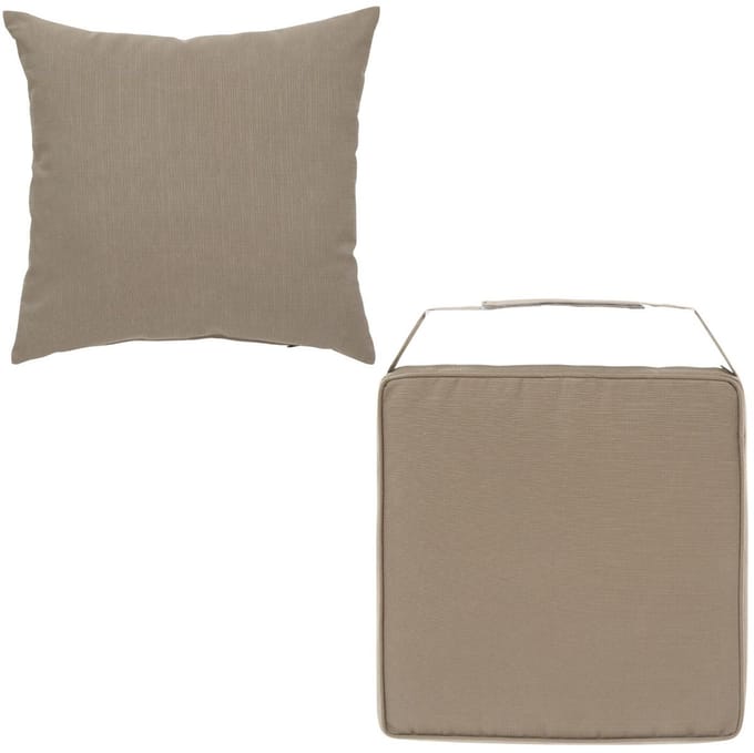 Hesperide tuinkussen set - lichtbruin - polyester - uv/waterbestendig