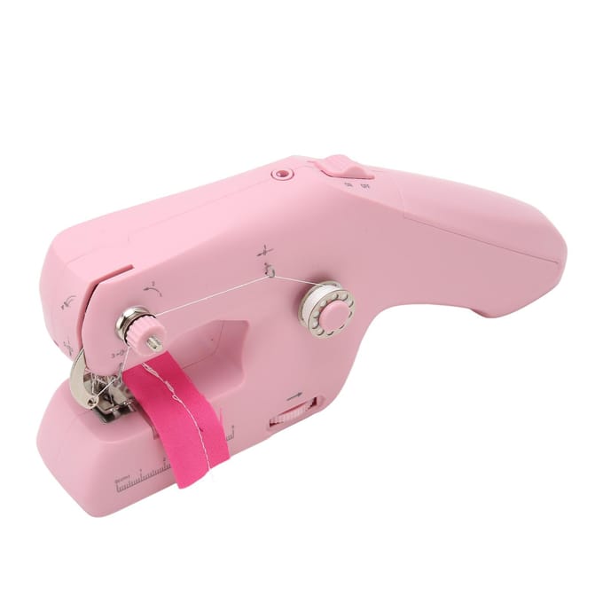 Elektrische Naaimachine Handheld Knutselen DIY Elektronisch Naaiapparaat voor Reizen Thuis white