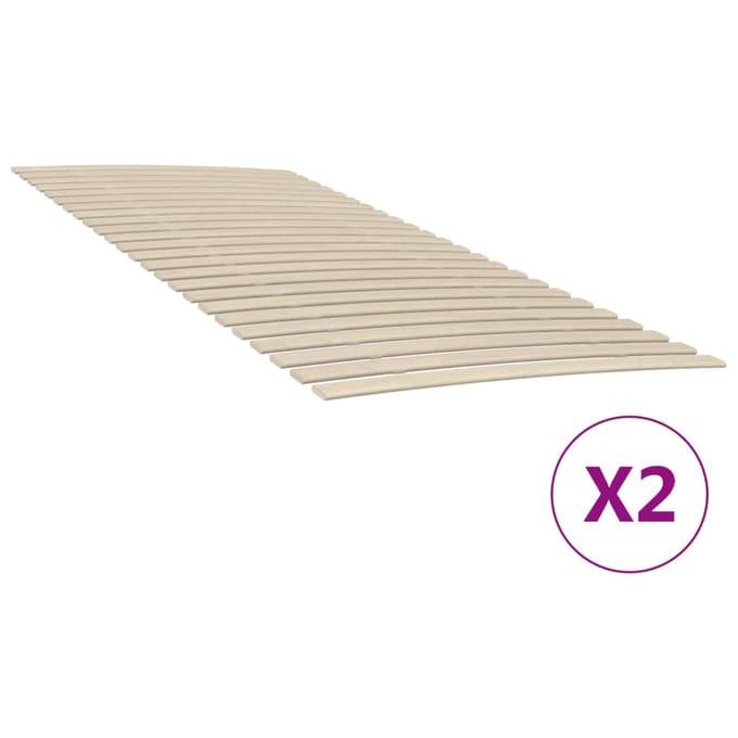 vidaXL - Lattenbodem - met - 48 - latten - 2 - stuks - 90x200 - cm