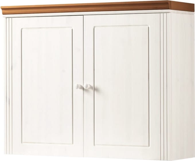 Anita-Wandkast - 2-deurs - Wit/Honing
