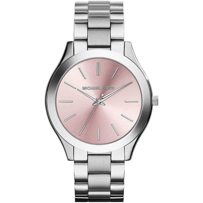 Michael Kors MK3380 Slim Runway Zilveren Dameshorloge