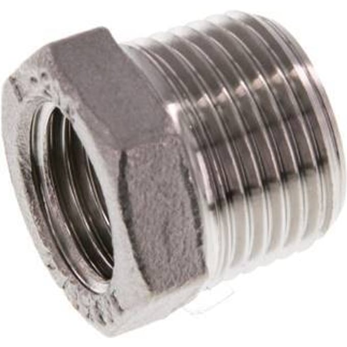 R 3/8'' x Rp 1/4'' M/F RVS Verloopring 16 Bar [2 Stuks]
