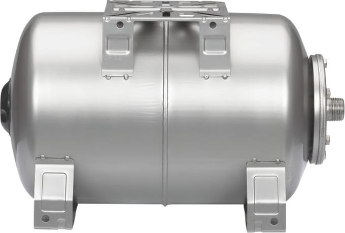 Varem expansievat, horizontaal, voordruk 2 bar, rvs, 1", 20 liter