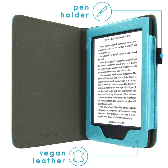 imoshion Vegan Leather Bookcase voor de Kobo Nia - Lichtblauw