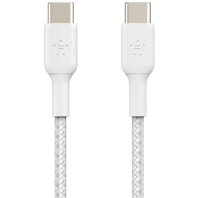 Belkin BOOST↑CHARGE Braided - USB-C naar USB-C Kabel - 1 Meter - 60W - Wit