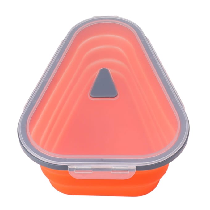 Herbruikbare Uitbreidbare Pizza Bewaarcontainer Met 5 Magnetronbestendige Bakjes Verstelbare Siliconen Pizza L red
