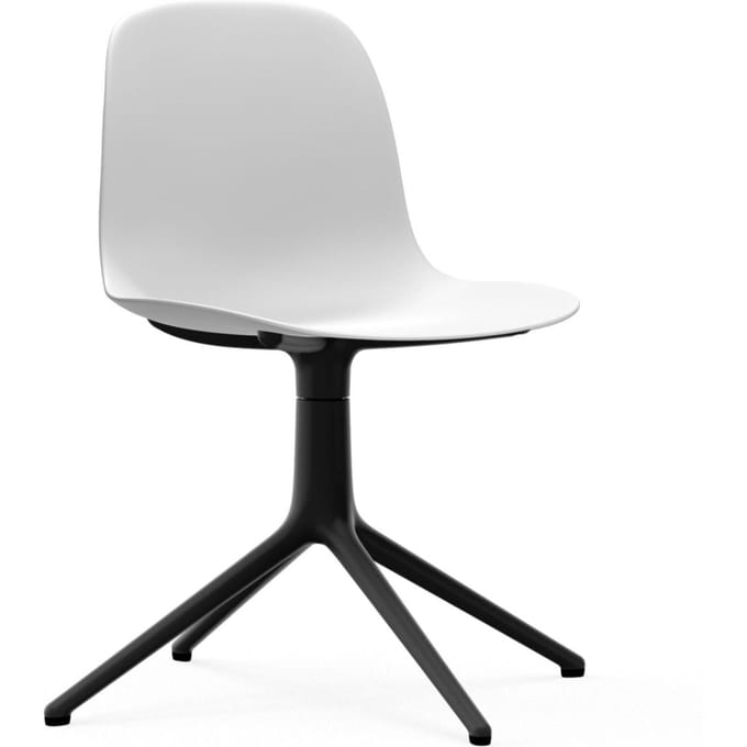 Normann Copenhagen - Form Draaistoel - wit - aluminium zwart