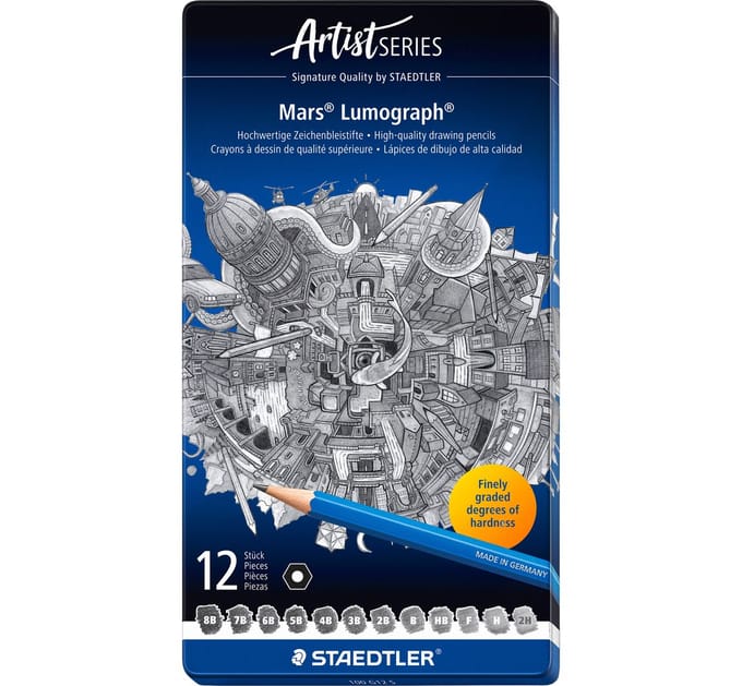 STAEDTLER - Artist Series - Mars Lumograph potlood - set 12 st - zachte hardheden
