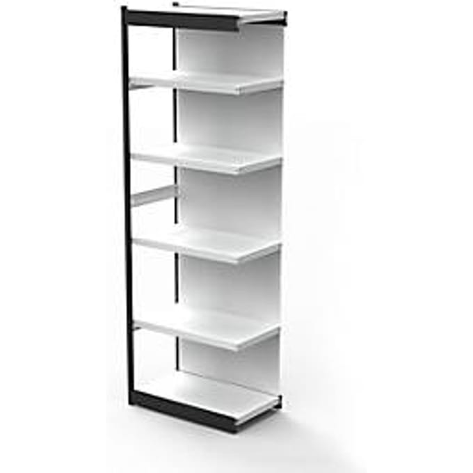 Stalen rek PROGRESS 2000, stellingsectie, achterwand, H 2250 x B 750 x D 400 mm, zilveren frame