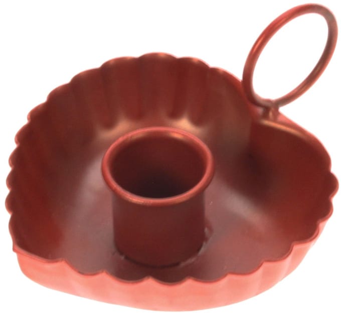 Kandelaar Hart metaal rood 9,5x8x5cm