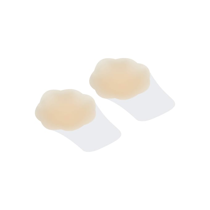 Bye Bra siliconen pull-up bh, onzichtbare zelfklevende liftende bh voor strapless en rugloze outfits, herbruikbare zelfklevende bh, naadloze push-up ondersteuning (beige/bruin) Beige, M