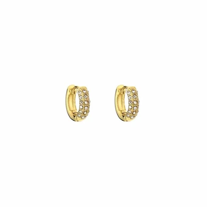 Bijoutheek Oorringen Zirkonia Stenen Gold
