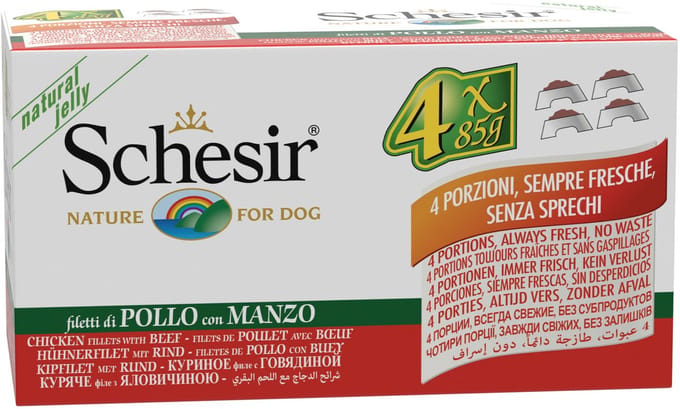 Schesir Hond Blik Multipack 4x85 g Kip&Rund